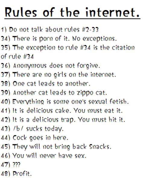 34 rule|Rules of the Internet